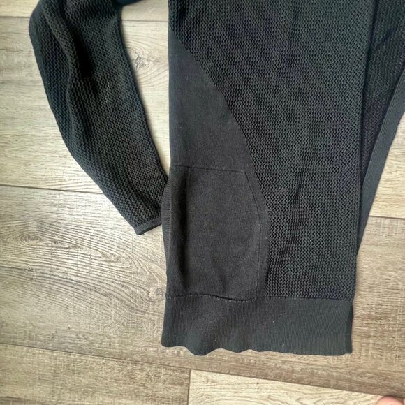 Lululemon Still Movement Open Split Back Hooded Knit Cardigan Yoga Athleisure - Picture 7 of 7